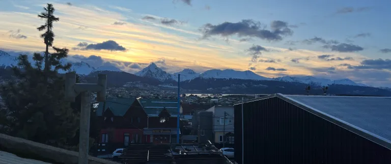 Paisaje nevado de Ushuaia